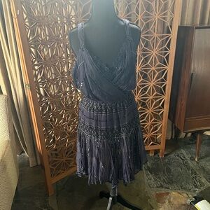 Free People elegant Lace beaded dress. Medium. NWT
